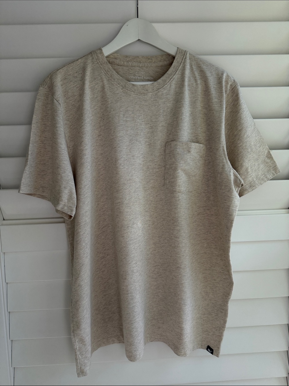 Vineyard Vines Men's Pocket Tee - Light Heather Cream